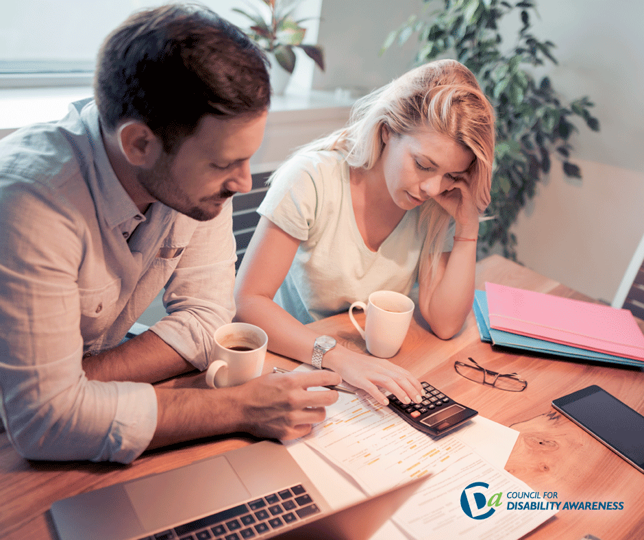 Couple working on finances