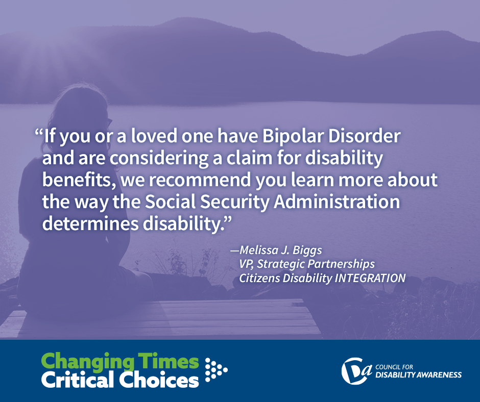Bipolar disorder and disability benefits claims