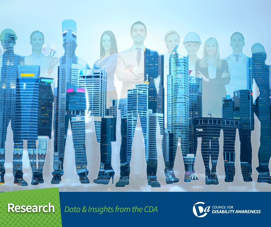 group of diverse professional workers over a city background