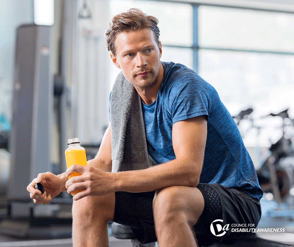 Male athlete enjoying a post-workout energy drink