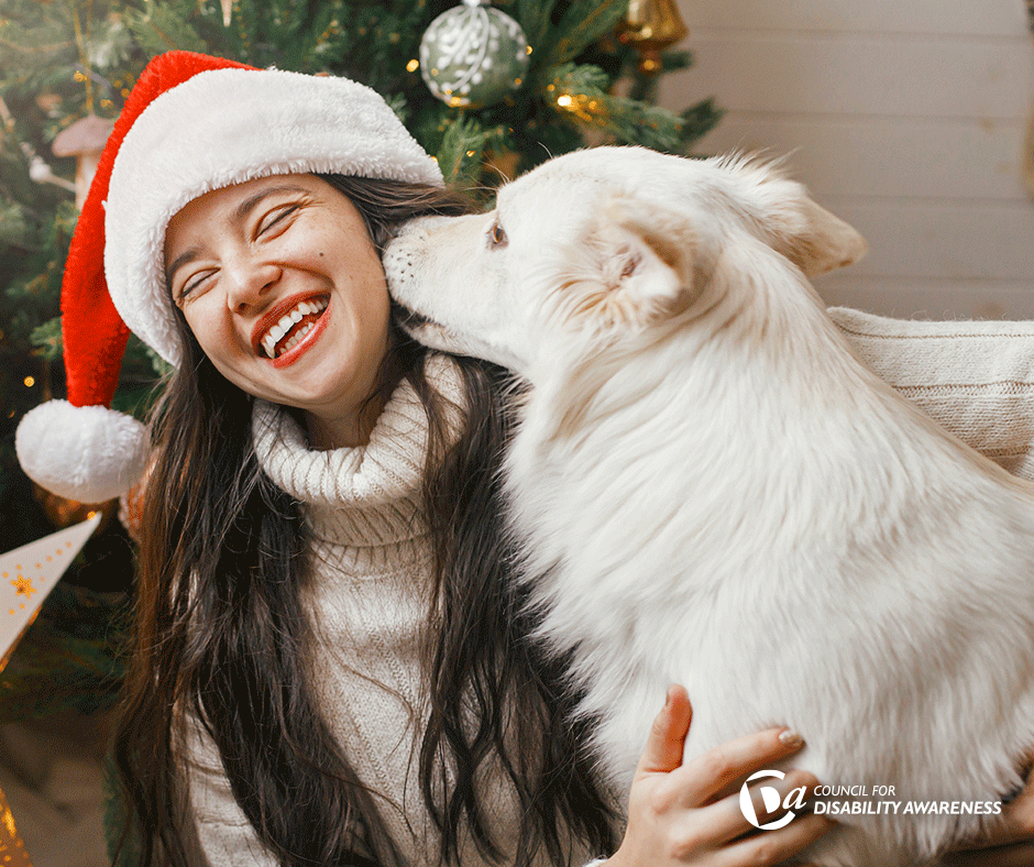 Woman enjoying the health benefits of having a dog