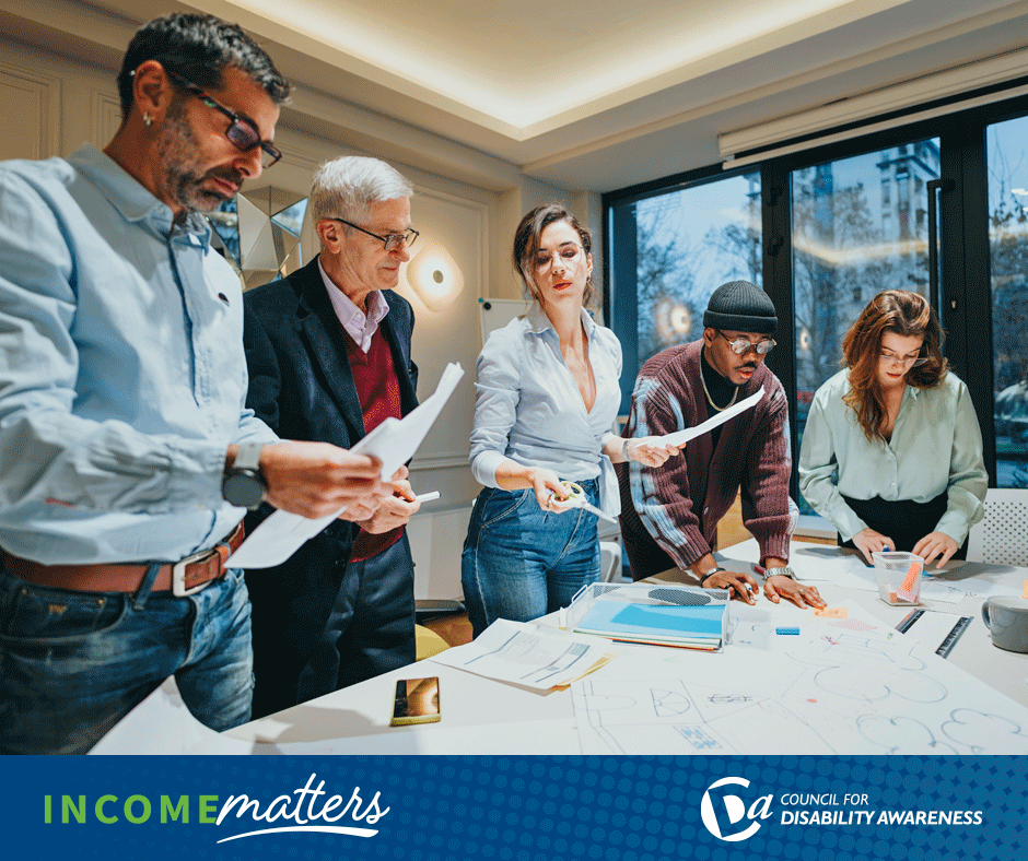 Multigenerational team at work. Income Matters.