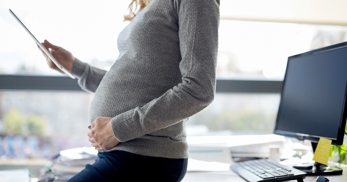 pregnant woman in the office