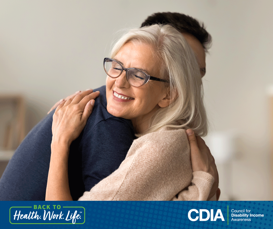 The peace of mind of disability insurance. Back to Health. Work. Life. The CDIA