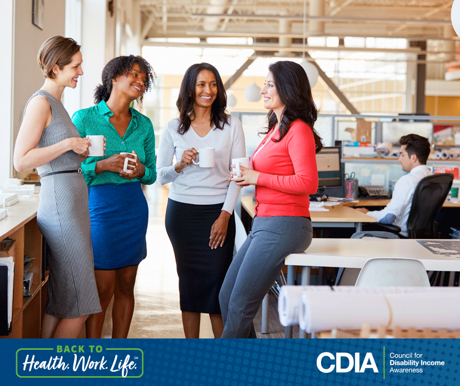 Work is the foundation of wellness. Back to Health. Work. Life. The CDIA